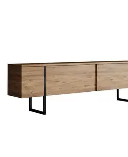 TV stolíky TV stolík Luxe - Atlantic Pine, Black