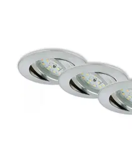 Svietidlá Briloner 7296-039 - Sada 3× LED kúpeľňových podhľadových svietidiel LED/6,5W/230V IP23 7296-039