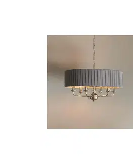 Svietidlá Endon 94397 - Luster na reťazi HIGHCLERE 6xE14/40W/230V šedá/lesklý chróm 94397