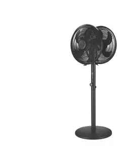 Ventilátory Eurolamp Stojanový látor 120 W / 230 V, 2× Ø 40 cm, čierny 300-20025