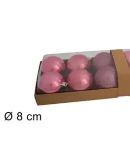 Vianočné ozdoby MAKRO - Gule vianočné 8cm 12ks