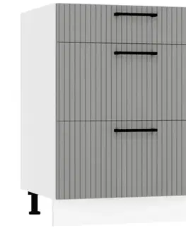 Kuchynské skrinky stojace Skrinka do kuchyne  Kate d60s/3 šedá mat