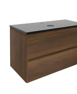 Kúpeľňový nábytok Kúpeľňová skrinka s krycou doskou SAT B-Way 99x50x45 cm orech mat BWAY2100NUTZ BWAY2100NUTZ