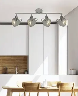 Nástenné svetlá Nástenná lampa 4X50W GU10 betónovo sivá PENT