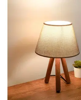 Lampy  Stolná lampa AYD 1xE27/40W/230V hnedá/béžová 780SGN2566