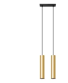 Svietidlá  SL.1241 - Luster na lanku LAGOS 2xGU10/10W/230V zlatá SL.1241