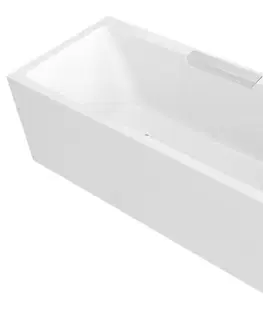 Vane POLYSAN - CASCATA L MONOLITH obdĺžniková vaňa 180x80x60cm, kaskáda nerez 73836ML.100
