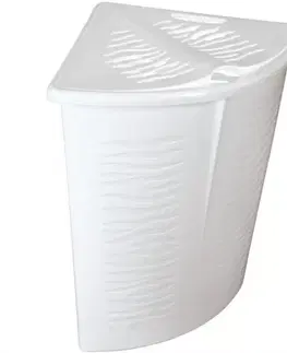 Kúpeľňové doplnky Rohový kôš  Zebra 45l 1402 biela