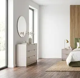 Nočné stolíky SANILA nocný stolík, 2 zásuvky, kasmír