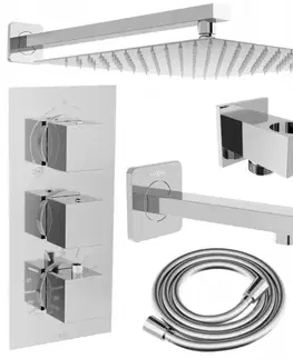 Vaňové panely MEXEN/S - Cube DR02 podomietkový vaňový SET s vytokovou hubicou + slim sprcha 25, chróm 77503DR0225-00