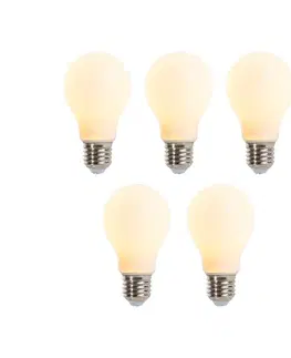 LED osvetlenie Sada 5 stmievateľných LED žiaroviek E27 A60 matná 5W 380lm