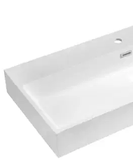 Sanitárna keramika SAPHO - AQUATIC umývadlo, liaty mramor, 100x46cm, biela AT100
