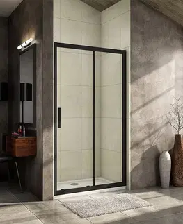 Sprchovacie kúty H K - Luxusné posuvné sprchové dvere ALTO BLACK 106- 110x195cm Ľ/P so Soft close zatváraním SE-ALTOBLACK110SET