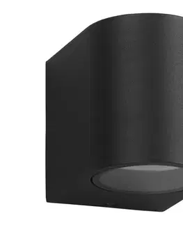 Svietidlá  Vonkajšie nástenné svietidlo OVALIS 1xGU10/35W/230V IP44 čierna EKO8302