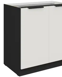 Kuchynské skrinky stojace Kuchynská skrinka Aria-Wh/Bl Anti Fingerprint 80d 2f Bb