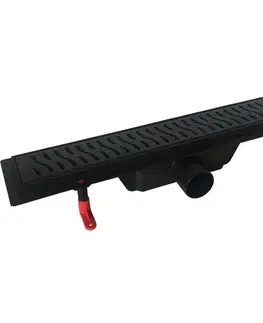 Sprchovacie kúty HOPA - Odtokový žľab Standardline BLACK - Dĺžka - 70, Variant roštu - Harmony OLPZLABST69BH