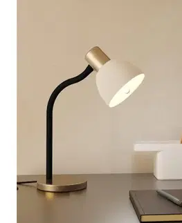 Lampy Eglo 901061 - Stolná lampa MACERE 1xE14/25W/230V čierna/matný chróm 901061