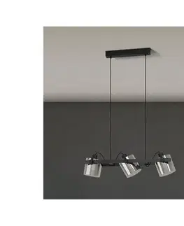 Svietidlá Eglo 780478 - Luster na lanku CALERINO 3xE27/40W/230V čierna 780478