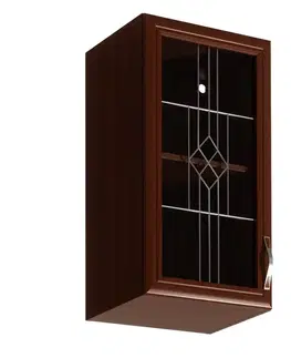 Kuchynské horné skrinky KONDELA Sicilia G40S L horná kuchynská skrinka orech Milano
