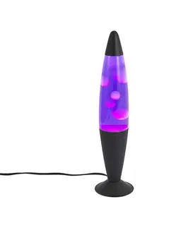 Stolné lampy Lávová lampa fialová s bielym voskom vrátane LED - Molten Lava