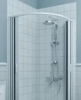 Sprchové dvere FORTE - Sprchová zástena FLEX - LUNA NEW - Rozmer A - 90, Rozmer B - 90, Rozmer C - 185, Typ otvárania - Zatváranie do stredu OLBBXF145001