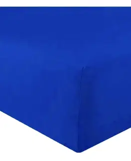 Plachty Posteľná plachta jersey tmavo modrá TiaHome - 120x200cm