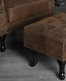 Taburety a podnožky Chesterfield taburet MIDAS Dekorhome