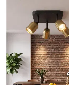 Svietidlá  LED bodové svietidlo TOP 4xGU10/10W/230V zlatá/čierna 3307