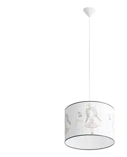 Svietidlá  SL.1415 - Detský luster na lanku PRINCESS 1xE27/15W/230V pr. 40 cm SL.1415