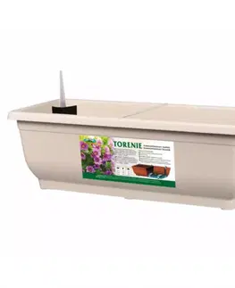 Záhrada Truhlík samozavlažovací Torenie Modern 50cm béžová