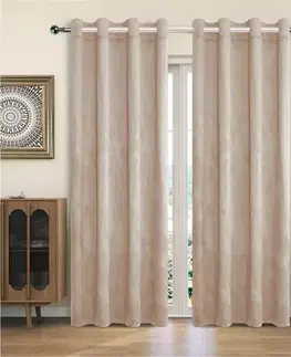 Závesy do spálne Záves na krúžkoch YC11932/200G/060/140x250 cm béžový