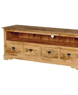 Spálňa TV stolík Guru 160x60x45 z mangového dreva