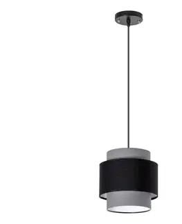 Svietidlá  Luster na lanku 1xE27/60W/230V šedá W-1204/1-20 SZARY+CZARNY