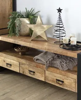 Vianočné dekorácie Dekorácia Vianočná hviezda 38cm zlatá