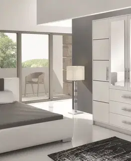 Šatníkové skrine ArtStol Šatníková skriňa BALI D4 | biela 196 cm
