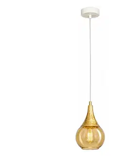 Svietidlá Keter Lighting Luster na lanku LACRIMA WHITE 1xE27/60W/230V 2322