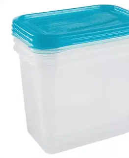Dekorácie a bytové doplnky Sada dóz na potraviny - obdĺžnik 3x1l