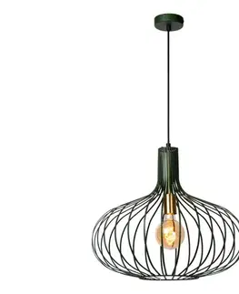 Svietidlá Lucide 78374/50/33 - Luster na lanku MANUELA 1xE27/60W/230V pr. 50 cm zelená 78374/50/33