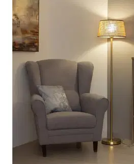 Lampy BRILAGI - LED stojacia lampa CERIA 1xE27/20W/230V priemer 35 cm béžová/zlatá SA2189+EG781083