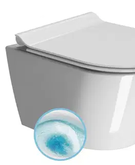 Záchody GSI - KUBE X závesná WC misa, GeniusFlush, 36x50cm, biela ExtraGlaze 941211