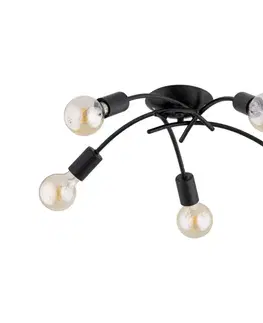 Svietidlá  Prisadený luster TORIZO 5xE27/15W/230V čierny 63426