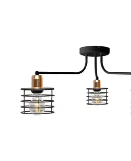 Svietidlá  Prisadený luster EDISON 3xE27/15W/230V P-1366/3 BK+BR