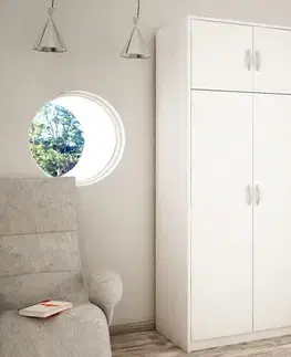 Šatníkové skrine Skriňa VILMA 6D3S, biela
