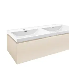 Kúpeľňový nábytok Kúpeľňová skrinka s umývadlom SAT Feel 120x30x44, 8 cm pieskovo béžová mat SATFEEL120BEU4 SATFEEL120BEU4