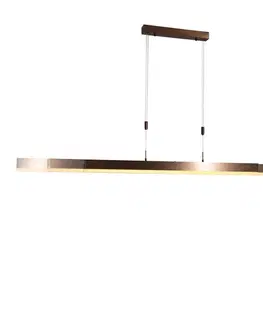 Závesné svietidlá Nastaviteľná závesná lampa tmavá bronz vrátane stmievateľného LED - Lamba
