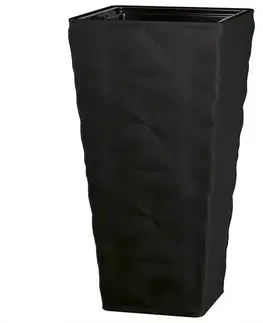 Záhrada Kvetináč Diva Slim Štvorec 40 čierna