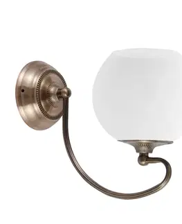 Nástenné svetlá Nástenná lampa 1X60W E27 patinovaná medená ORBIT