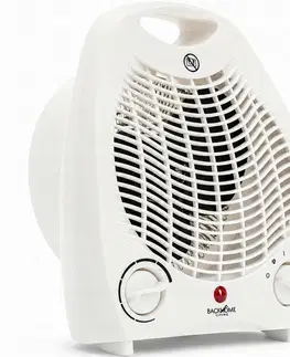 Teplovzdušné ventilátory Elektrické kúrenie s ventilátorom a bezpečnostným spínačom, biela