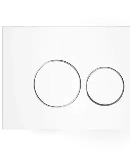 WC tlačidlá k nádržkám Ovládacie tlačidlo VitrA Vetro sklenené biele 740-1600 740-1600