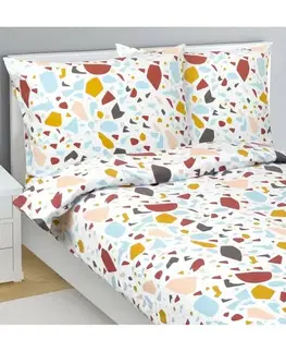 Obliečky Bellatex Flanelové obliečky Mozaika, 140 x 200 cm, 70 x 90 cm